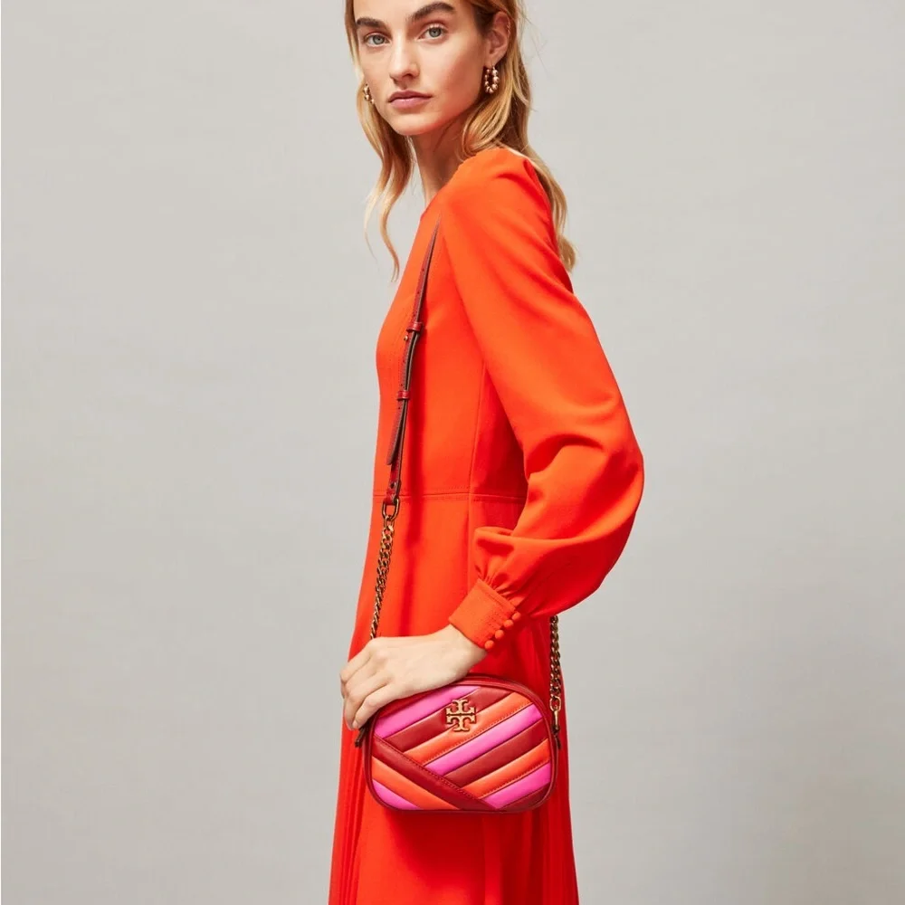 Tory Burch Vibrant Pink and Red Crossbody Bag